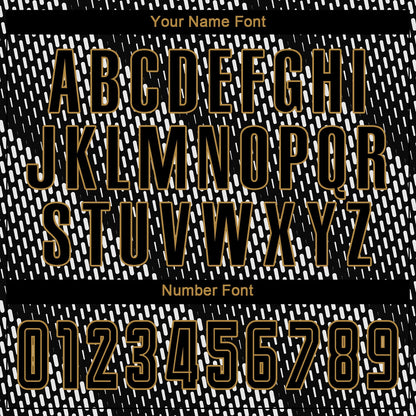 Custom Black Black-Old Gold Sublimation Soccer Uniform Jersey - Sky-Custom