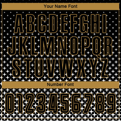 Custom Black Old Gold-White Sublimation Soccer Uniform Jersey - Sky-Custom