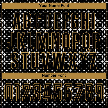 Custom Black Black-Old Gold Sublimation Soccer Uniform Jersey - Sky-Custom