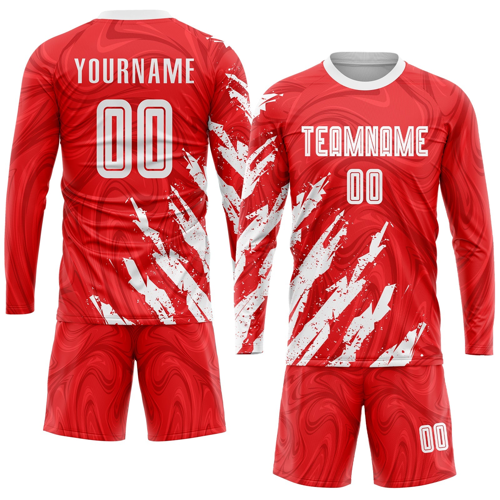 Custom Red White Sublimation Soccer Uniform Jersey - Sky-Custom