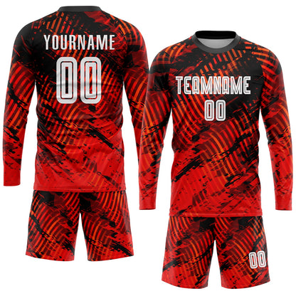Custom Red White-Black Sublimation Soccer Uniform Jersey - Sky-Custom