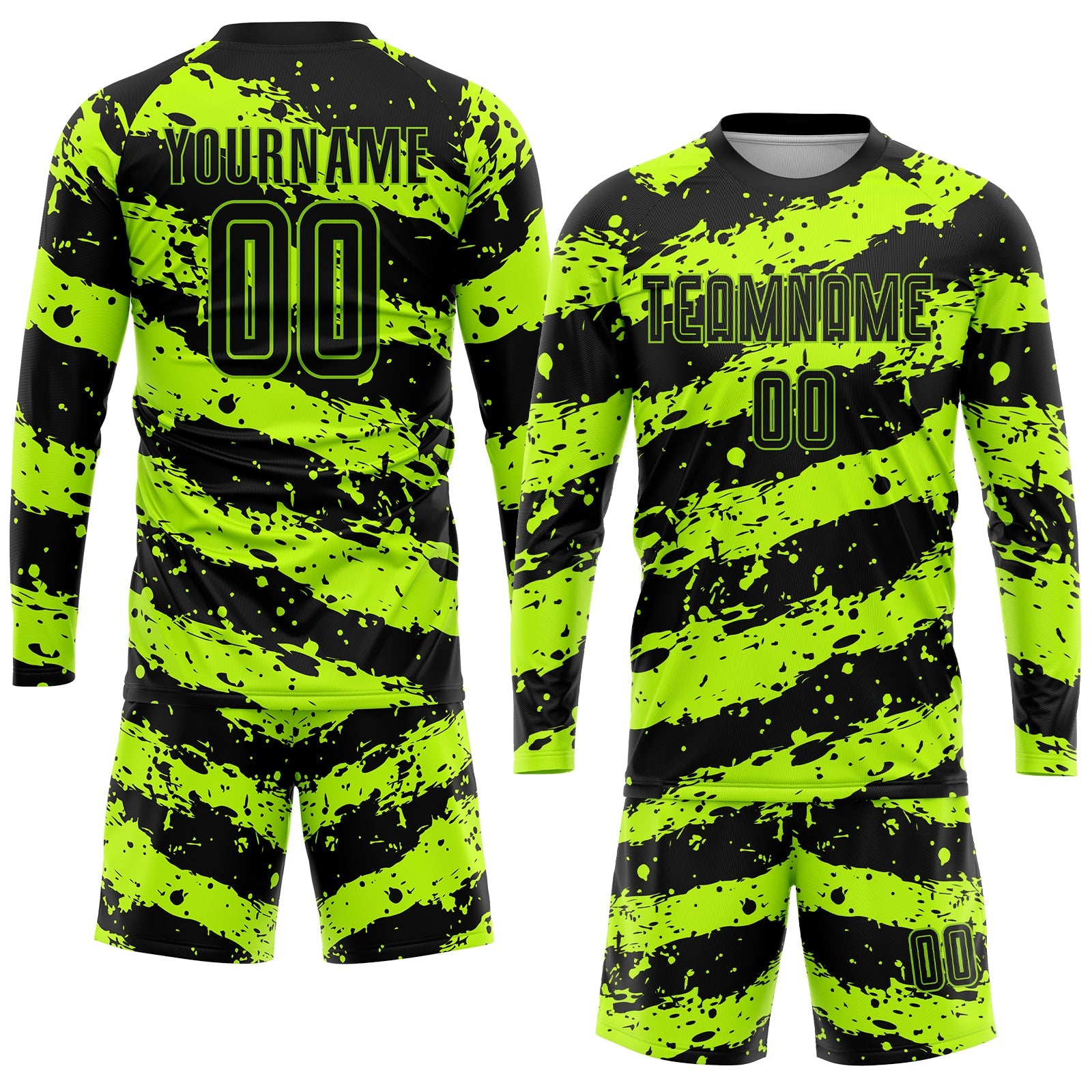 Custom Neon Green Black Sublimation Soccer Uniform Jersey - Sky-Custom