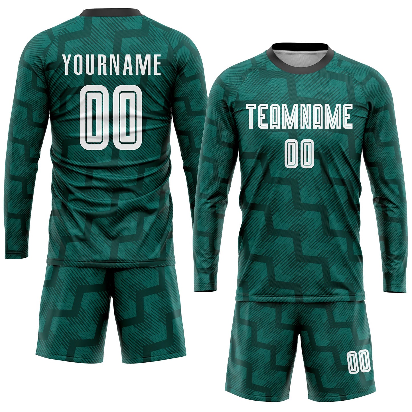 Custom Green White-Black Sublimation Soccer Uniform Jersey - Sky-Custom