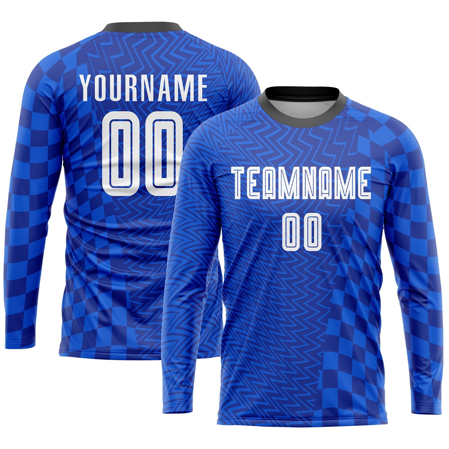 Custom Royal White-Black Sublimation Soccer Uniform Jersey - Sky-Custom