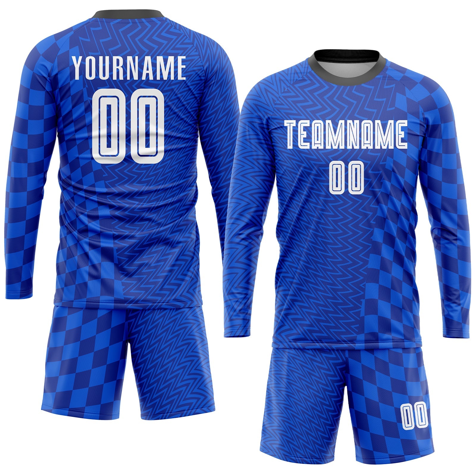 Custom Royal White-Black Sublimation Soccer Uniform Jersey - Sky-Custom