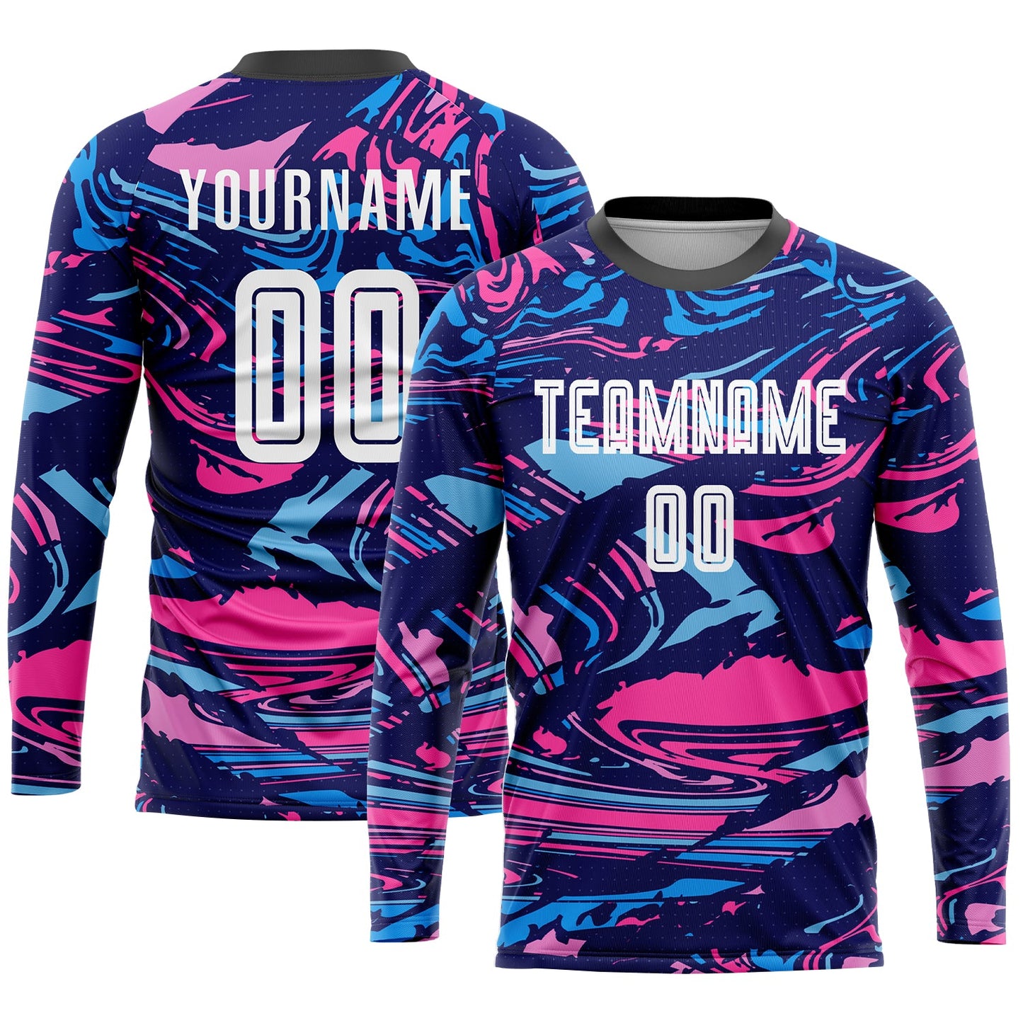 Custom Figure White-Pink Sublimation Soccer Uniform Jersey - Sky-Custom