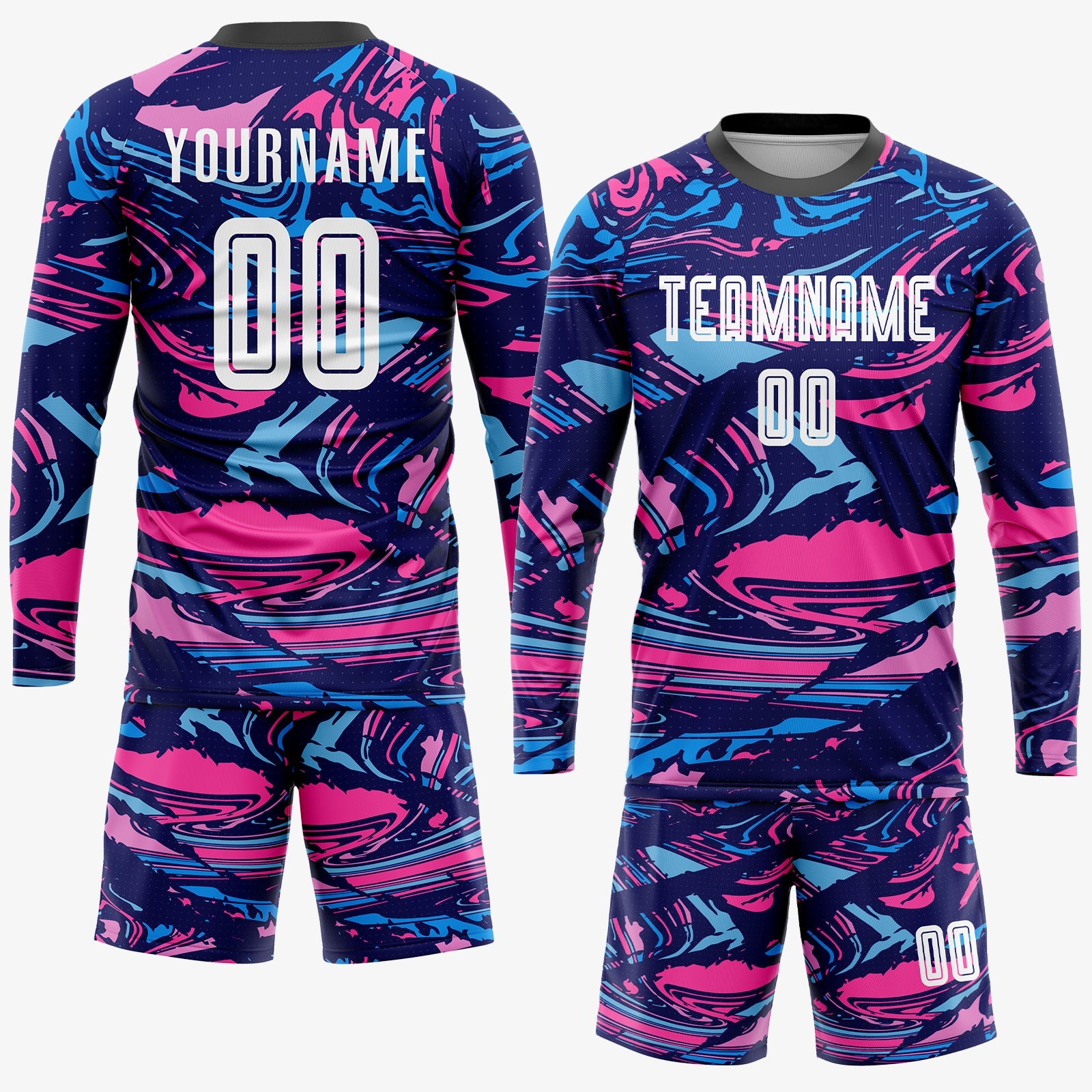 Custom Figure White-Pink Sublimation Soccer Uniform Jersey - Sky-Custom