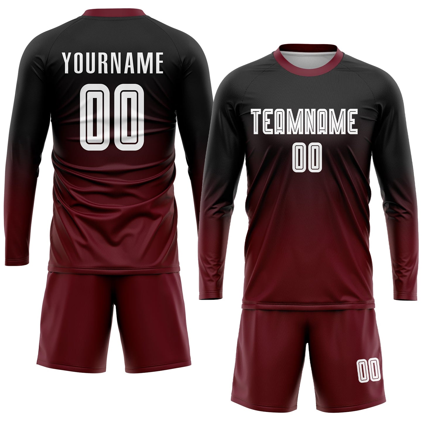 Custom Black White-Crimson Sublimation Fade Fashion Soccer Uniform Jersey - Sky-Custom