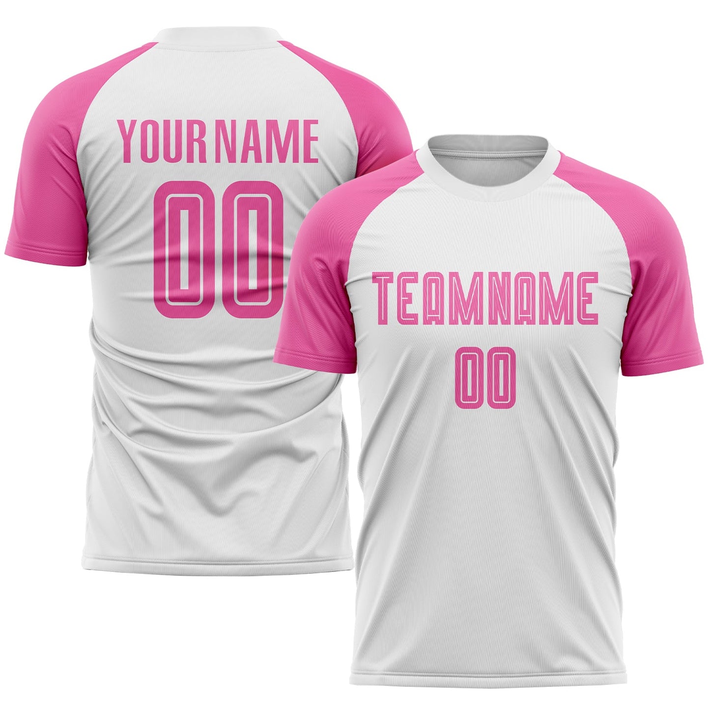 Custom White Pink Sublimation Soccer Uniform Jersey - Sky-Custom
