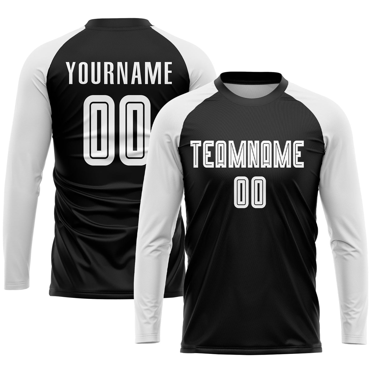 Custom Black White Sublimation Soccer Uniform Jersey - Sky-Custom