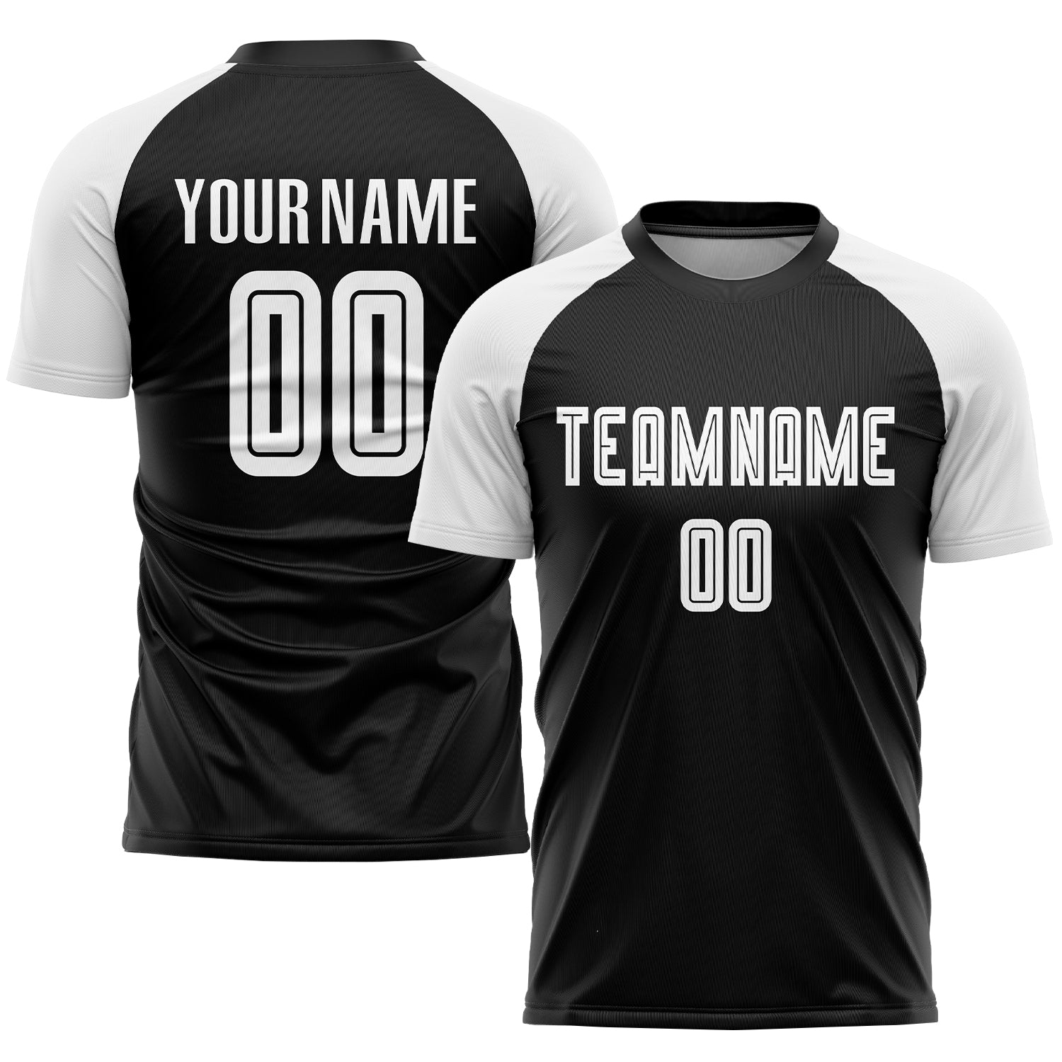 Custom Black White Sublimation Soccer Uniform Jersey - Sky-Custom