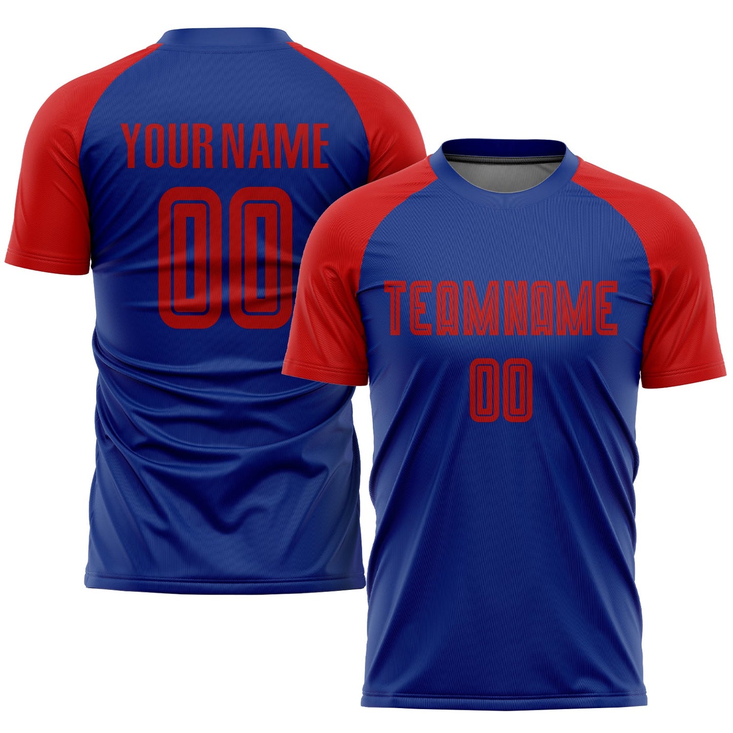Custom Royal Red Sublimation Soccer Uniform Jersey - Sky-Custom