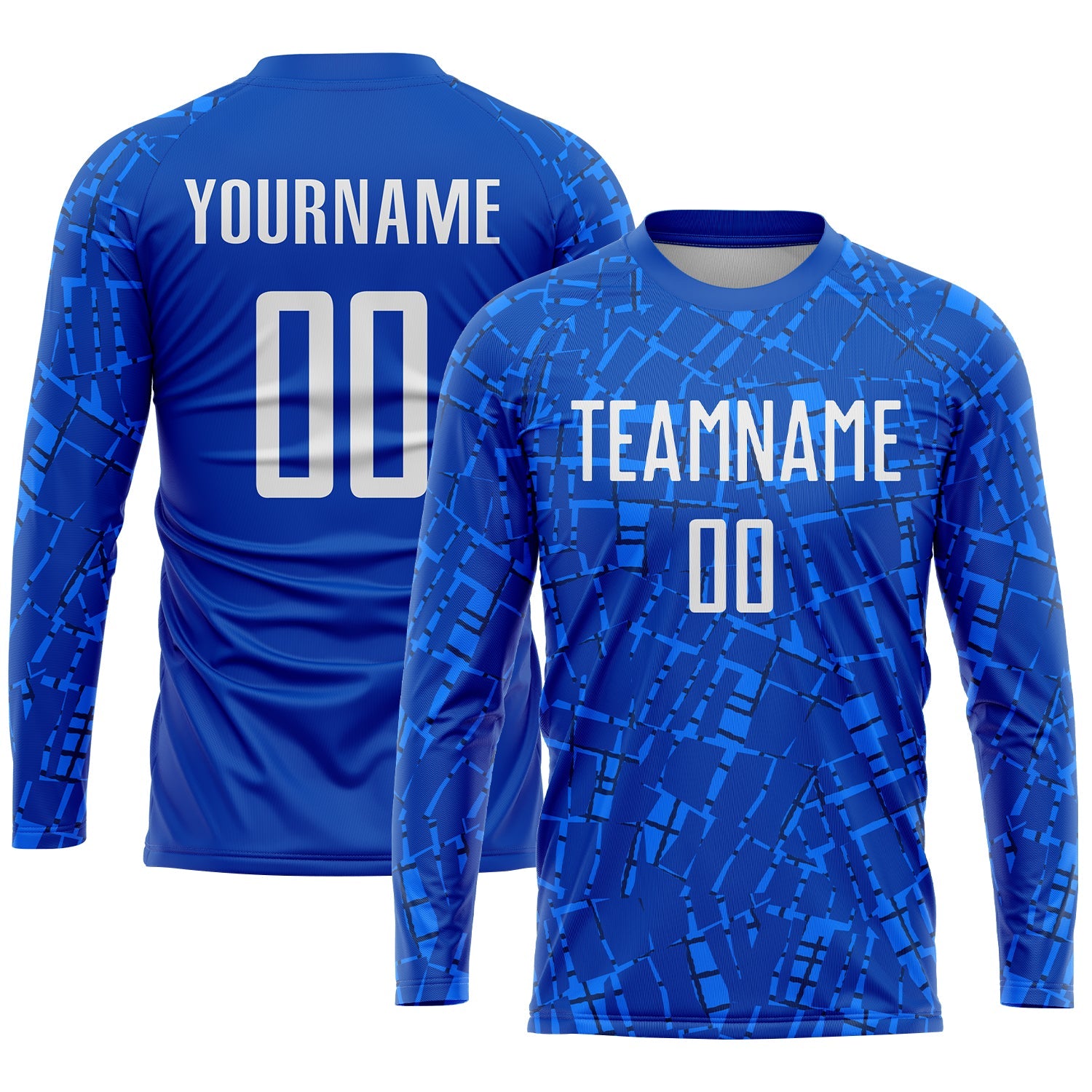 Custom Royal White Sublimation Soccer Uniform Jersey - Sky-Custom
