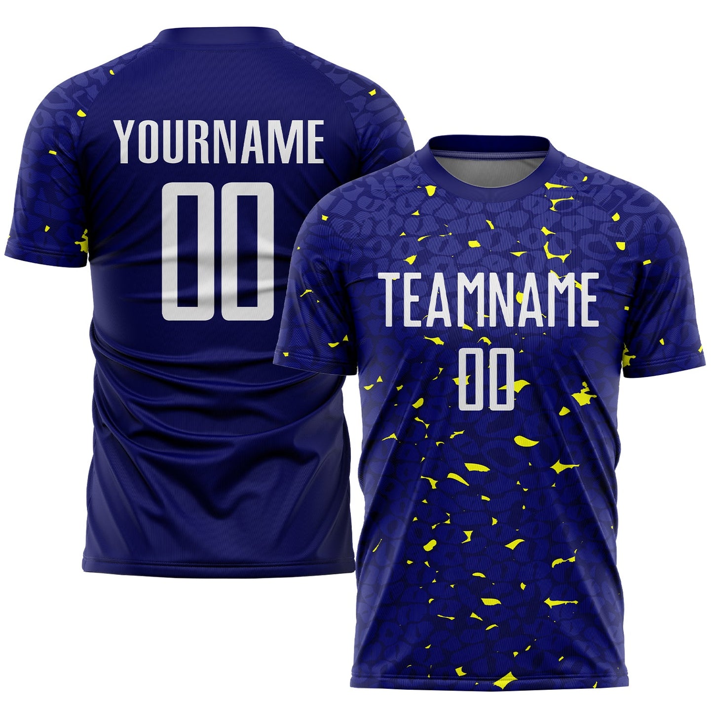 Custom Navy White-Gold Sublimation Soccer Uniform Jersey - Sky-Custom