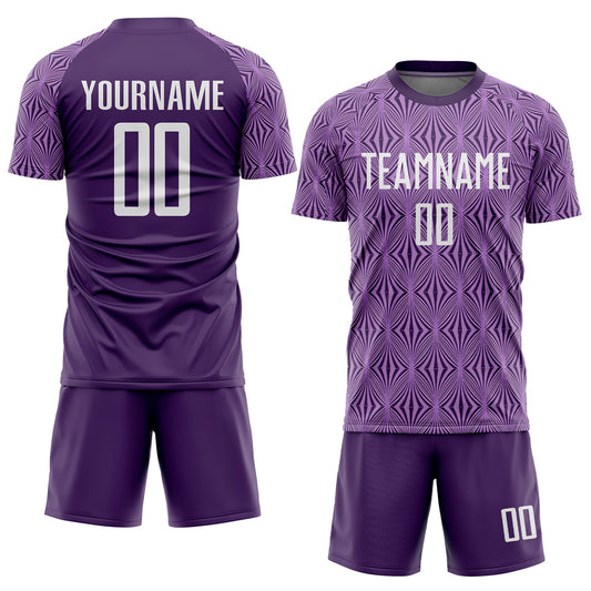 Custom Purple White Sublimation Soccer Uniform Jersey - Sky-Custom
