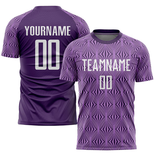 Custom Purple White Sublimation Soccer Uniform Jersey - Sky-Custom