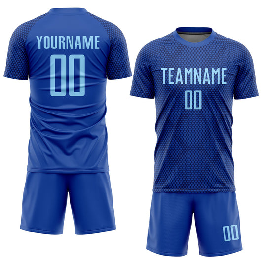 Custom Royal Light Blue Sublimation Soccer Uniform Jersey - Sky-Custom