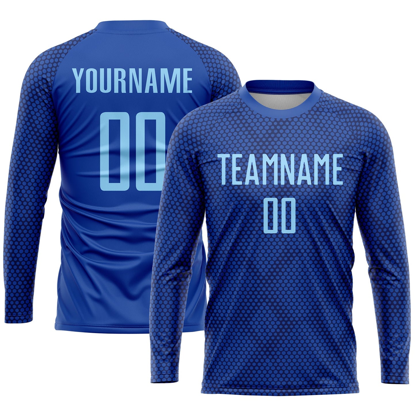 Custom Royal Light Blue Sublimation Soccer Uniform Jersey - Sky-Custom