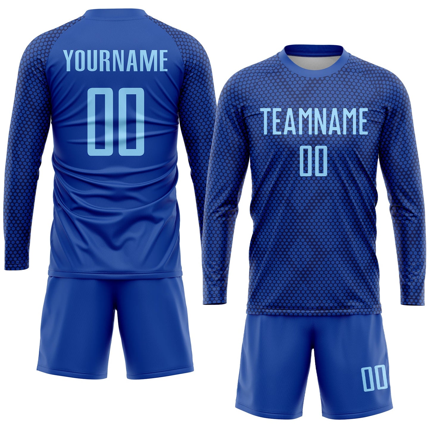 Custom Royal Light Blue Sublimation Soccer Uniform Jersey - Sky-Custom