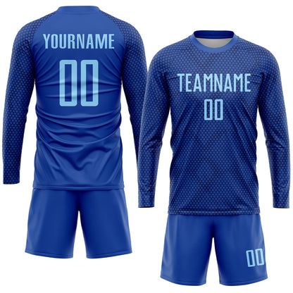 Custom Royal Light Blue Sublimation Soccer Uniform Jersey - Sky-Custom