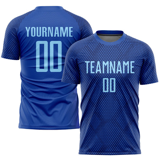 Custom Royal Light Blue Sublimation Soccer Uniform Jersey - Sky-Custom