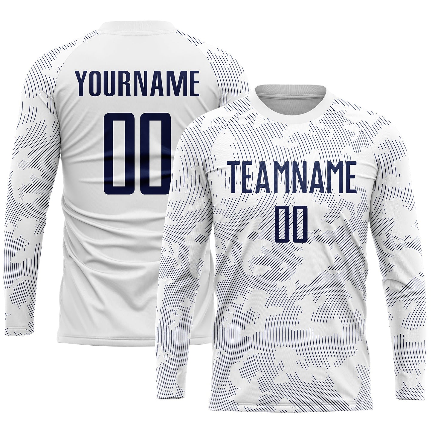 Custom White Navy Sublimation Soccer Uniform Jersey - Sky-Custom