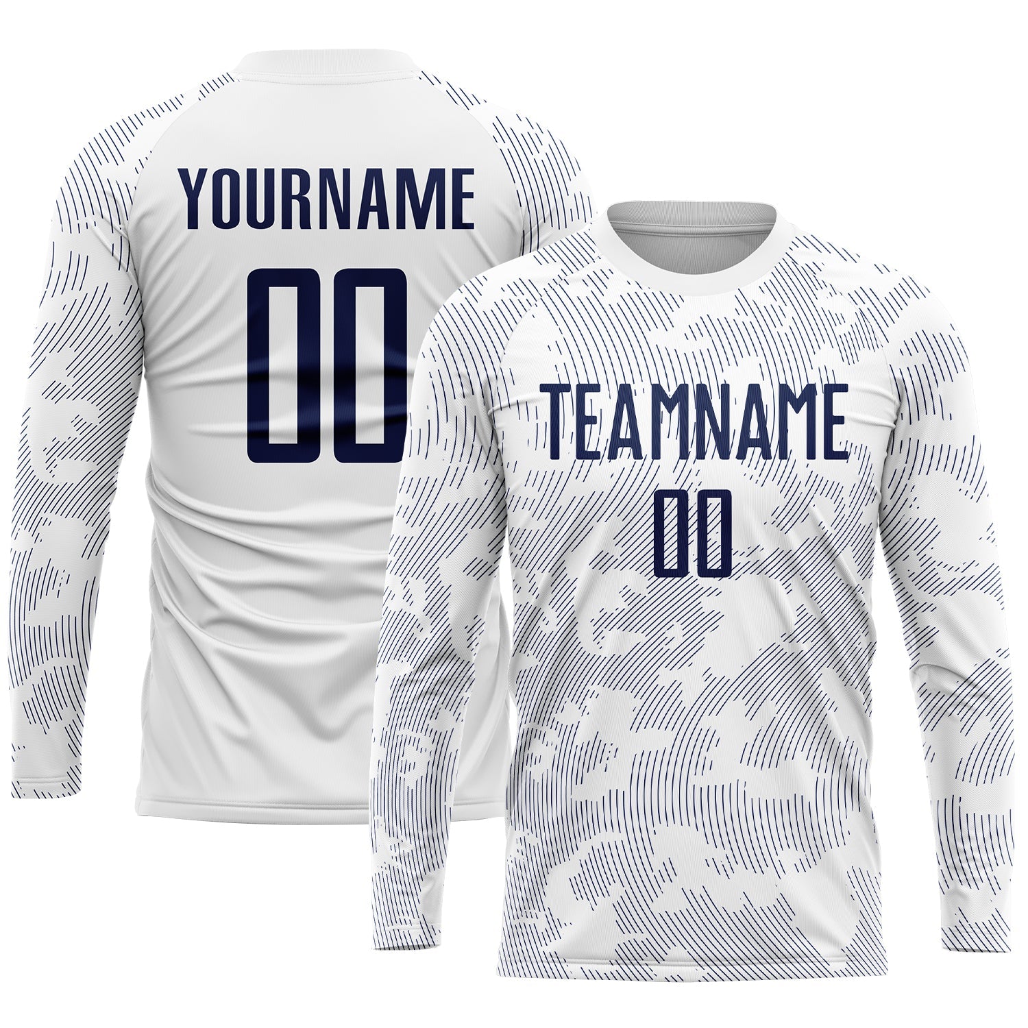 Custom White Navy Sublimation Soccer Uniform Jersey - Sky-Custom