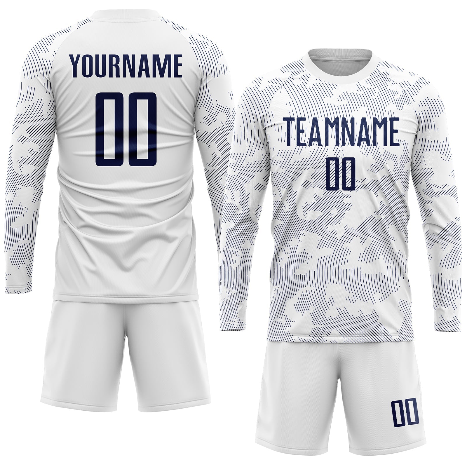 Custom White Navy Sublimation Soccer Uniform Jersey - Sky-Custom