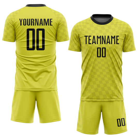 Custom Gold Black Sublimation Soccer Uniform Jersey - Sky-Custom