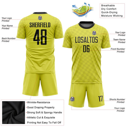 Custom Gold Black Sublimation Soccer Uniform Jersey - Sky-Custom