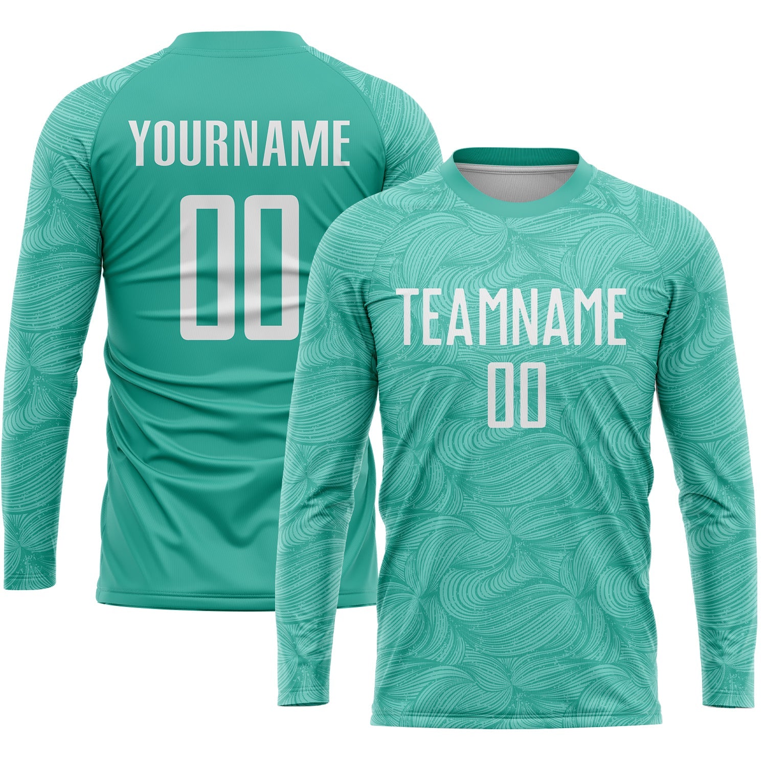 Custom Aqua White Sublimation Soccer Uniform Jersey - Sky-Custom