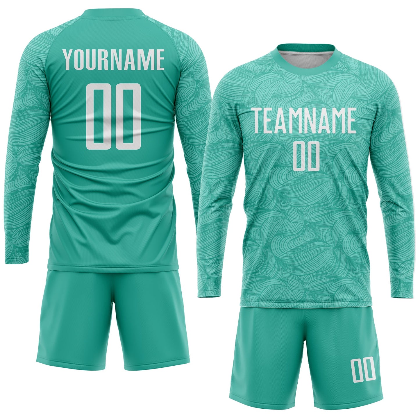 Custom Aqua White Sublimation Soccer Uniform Jersey - Sky-Custom