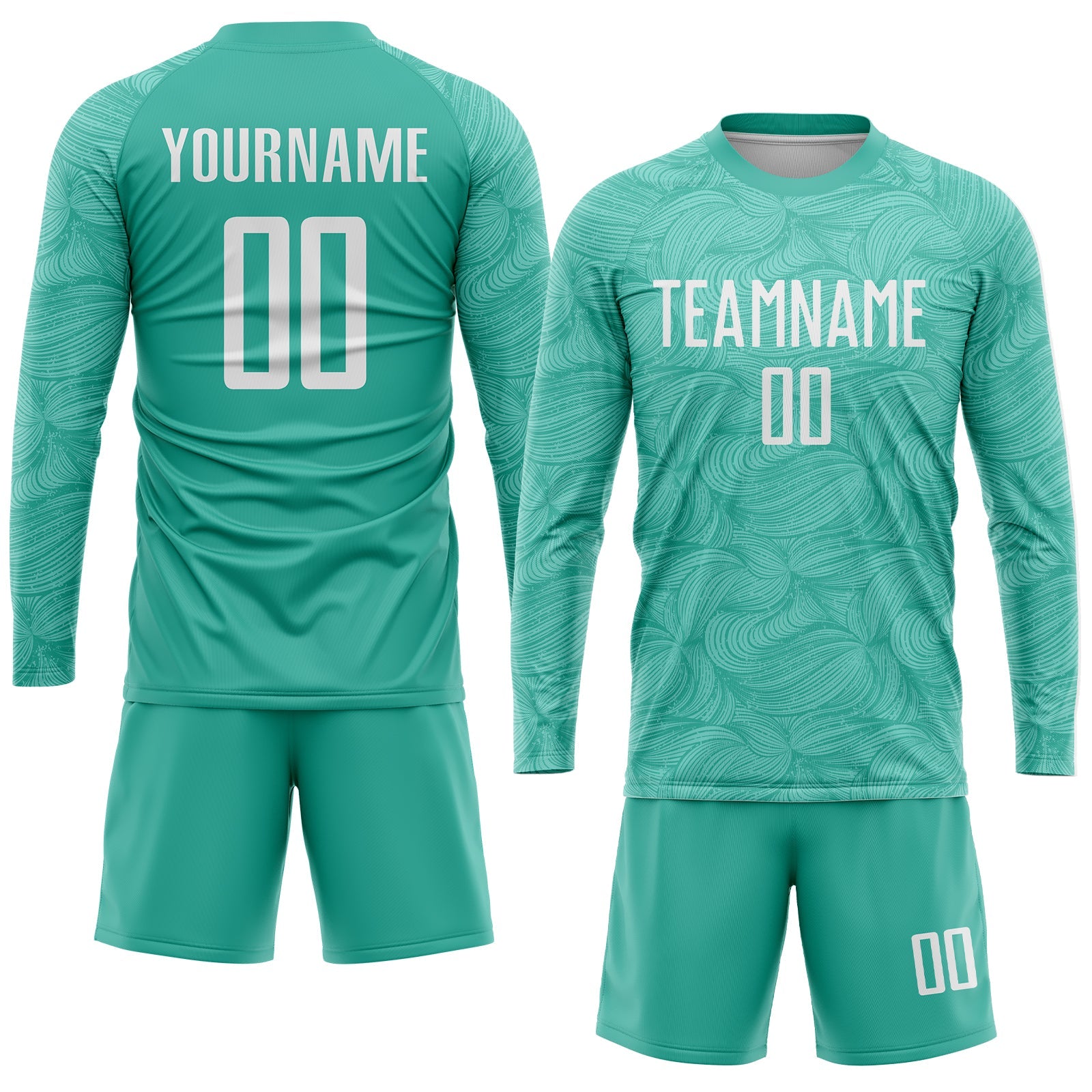 Custom Aqua White Sublimation Soccer Uniform Jersey - Sky-Custom