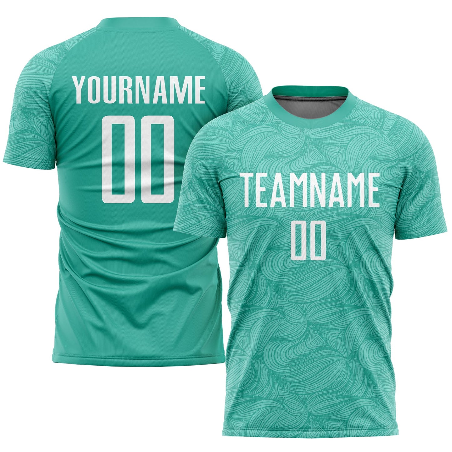 Custom Aqua White Sublimation Soccer Uniform Jersey - Sky-Custom