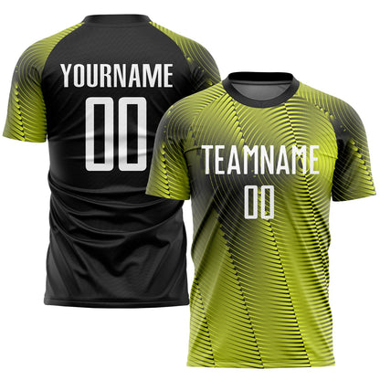 Custom Gold White-Black Sublimation Soccer Uniform Jersey - Sky-Custom