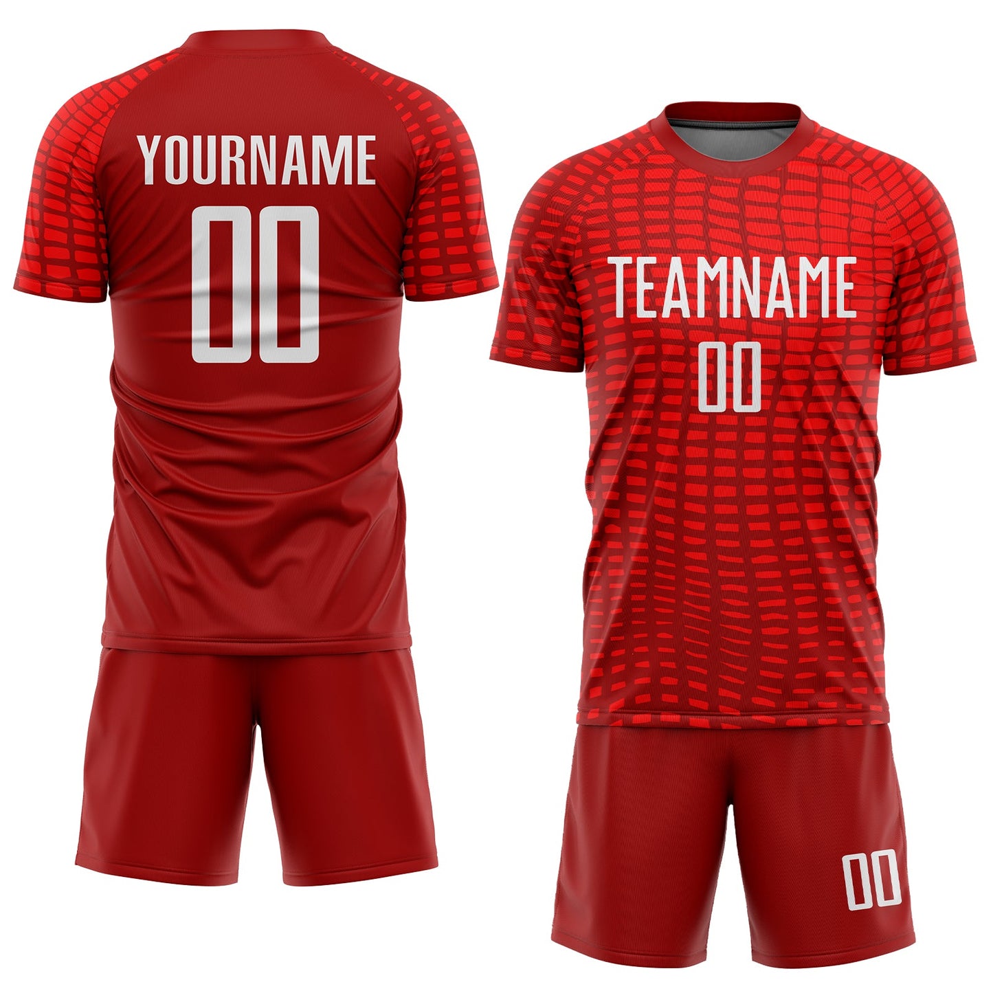 Custom Red White Sublimation Soccer Uniform Jersey - Sky-Custom