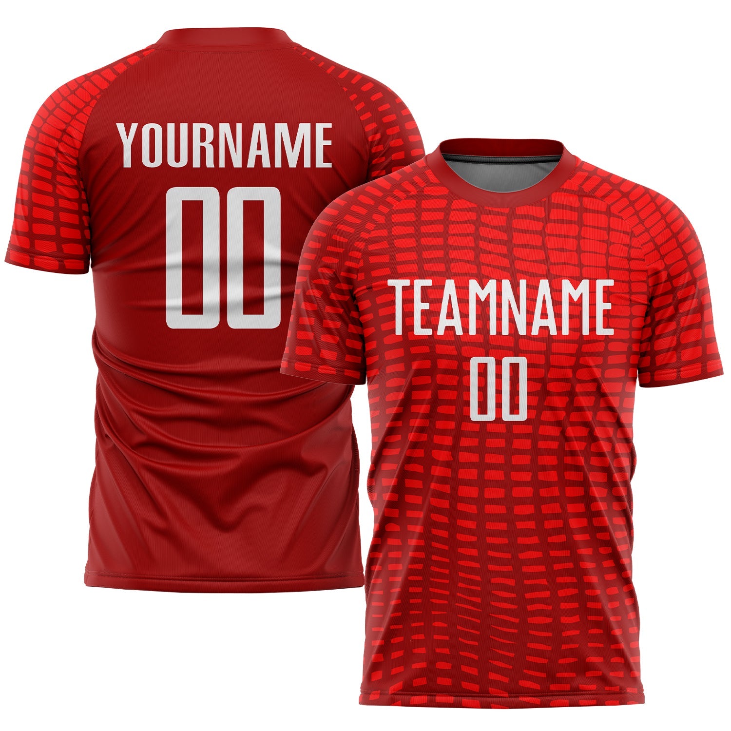 Custom Red White Sublimation Soccer Uniform Jersey - Sky-Custom