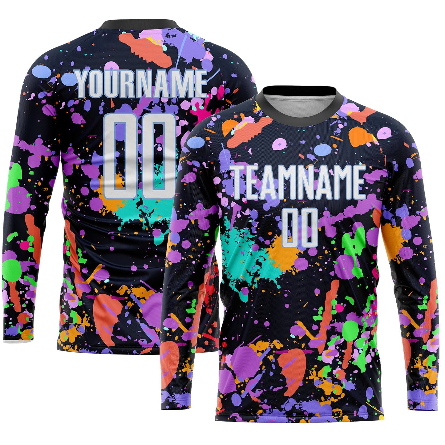 Custom Graffiti Pattern White-Light Blue Sublimation Soccer Uniform Jersey - Sky-Custom