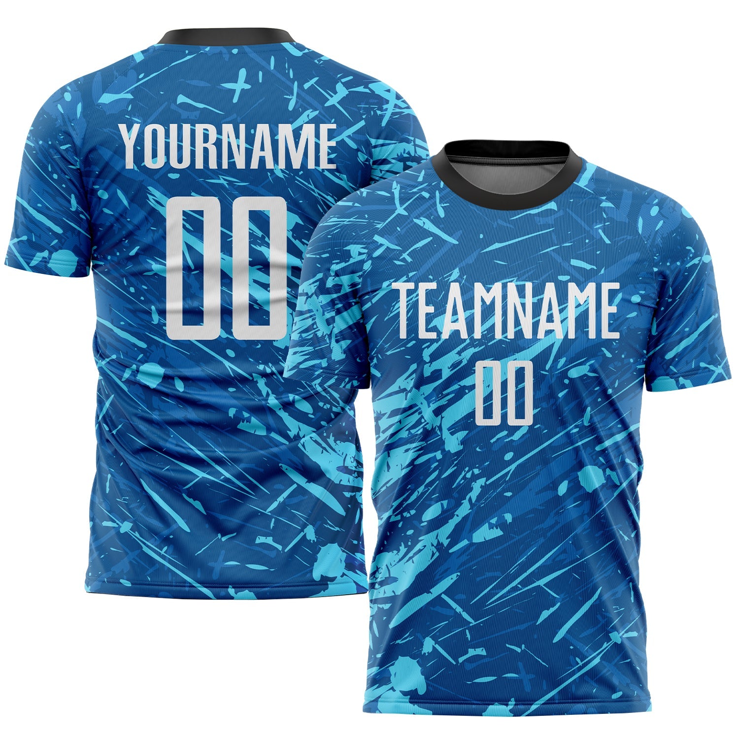 Custom Royal White-Light Blue Sublimation Soccer Uniform Jersey - Sky-Custom