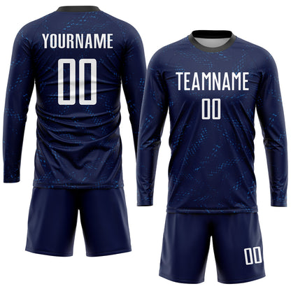 Custom Dark Purple White-Black Sublimation Soccer Uniform Jersey - Sky-Custom