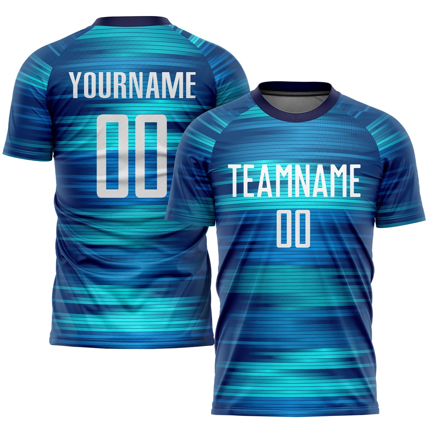 Custom Light Blue White-US Navy Blue Sublimation Soccer Uniform Jersey - Sky-Custom