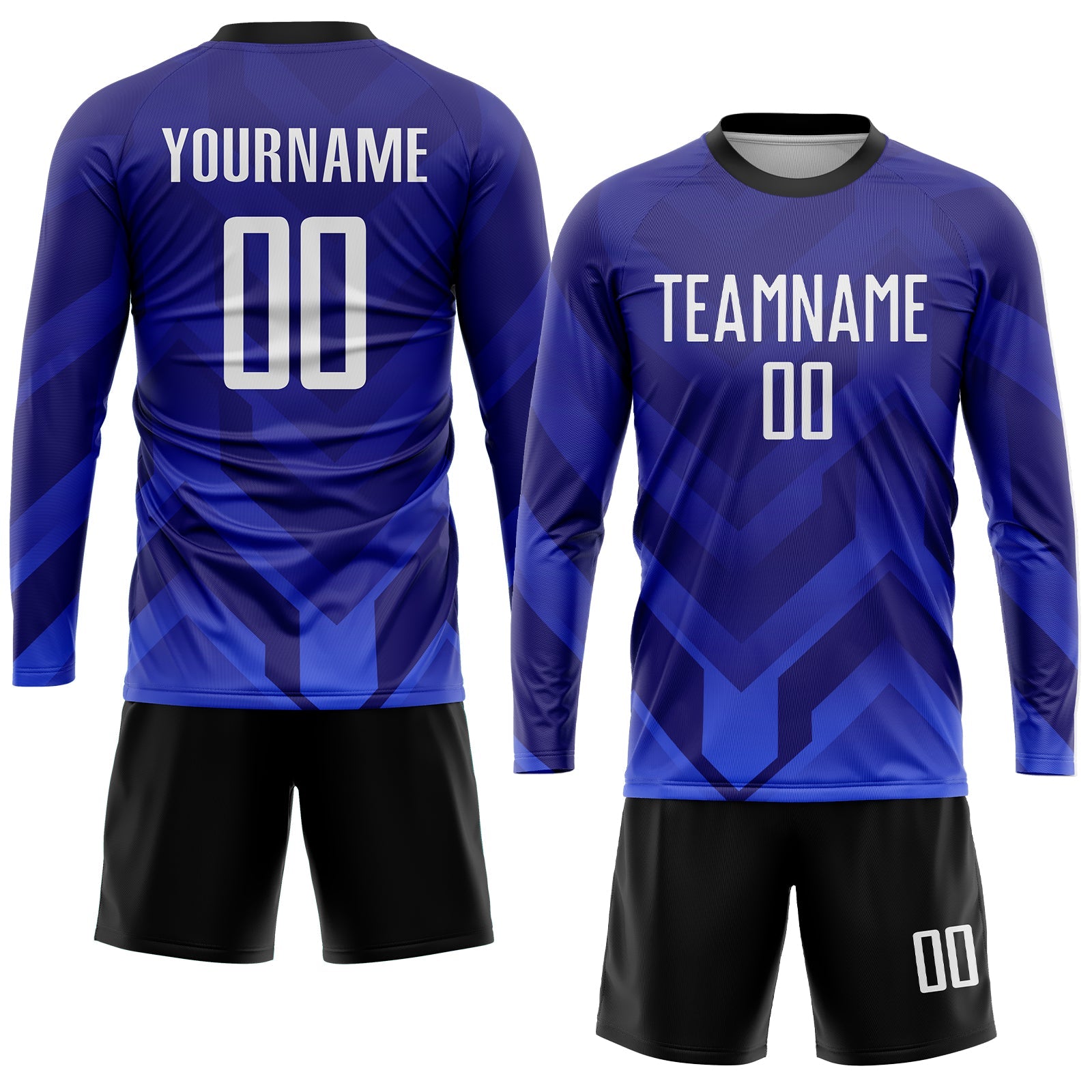 Custom Dark Purple White Royal-Navy Sublimation Soccer Uniform Jersey - Sky-Custom