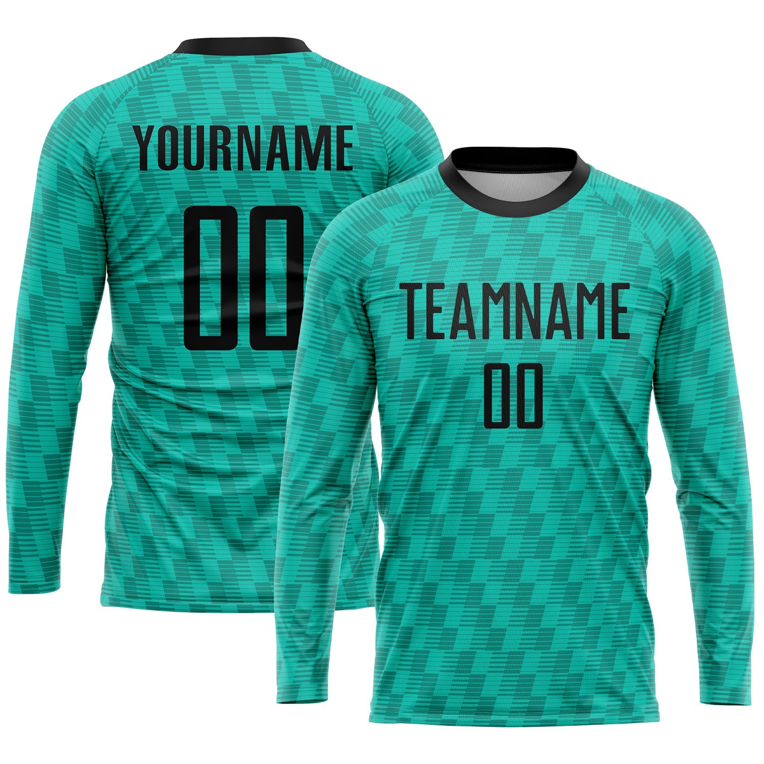 Custom Teal Black Sublimation Soccer Uniform Jersey - Sky-Custom