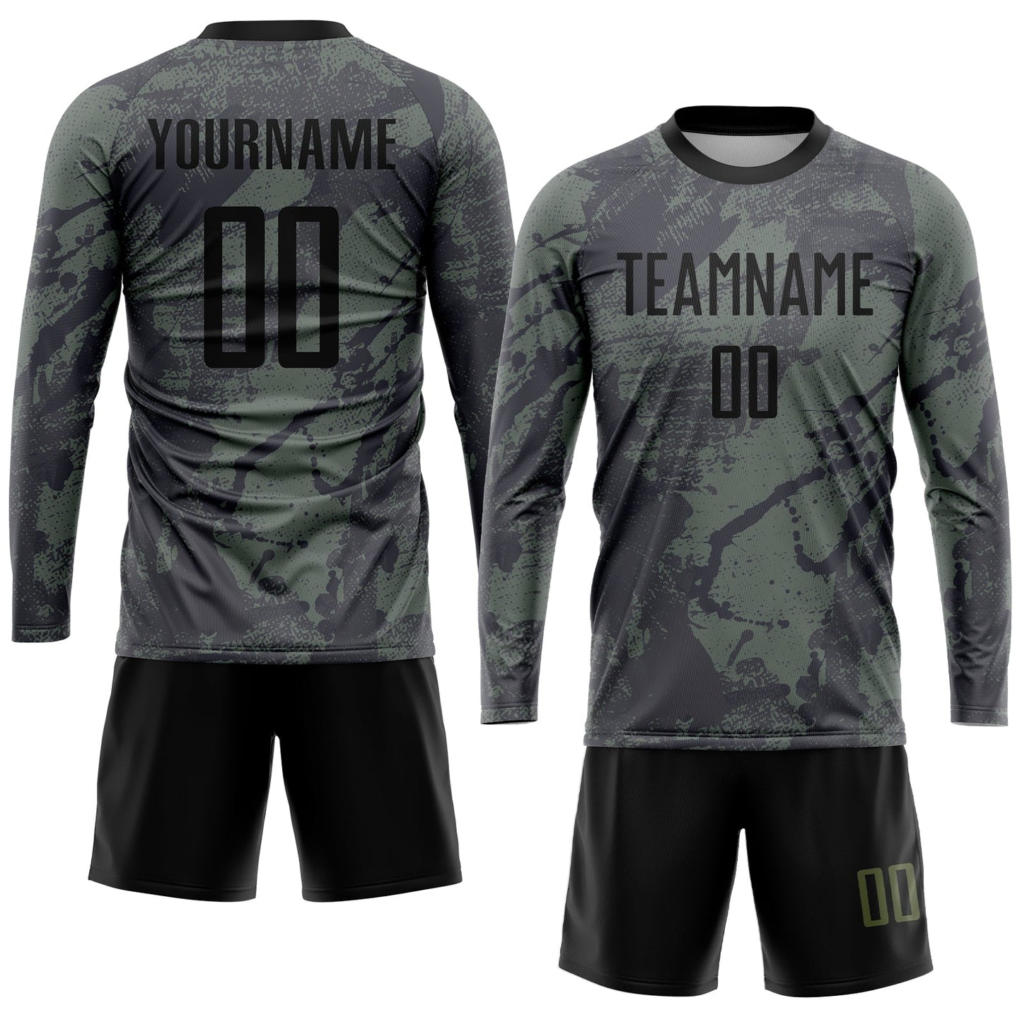 Custom Olive Black Sublimation Salute To Service Soccer Uniform Jersey - Sky-Custom