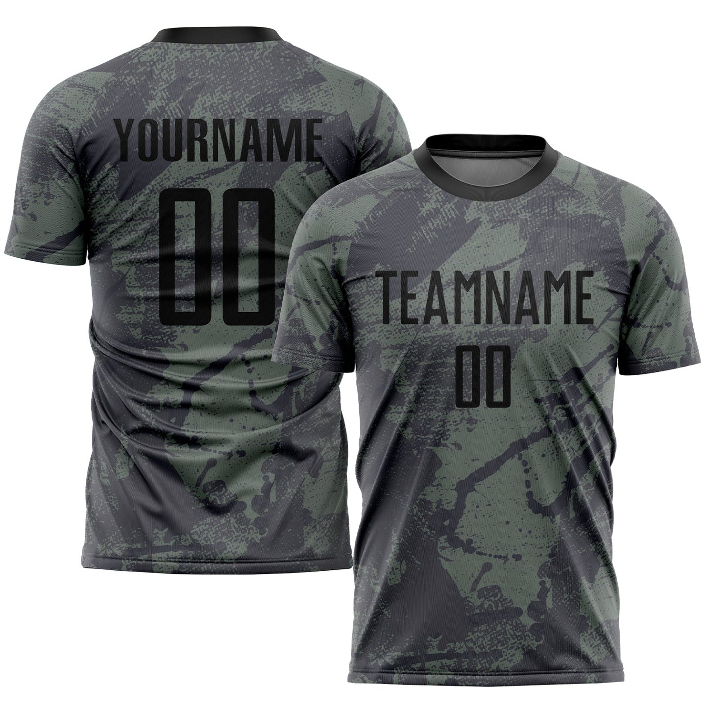 Custom Olive Black Sublimation Salute To Service Soccer Uniform Jersey - Sky-Custom