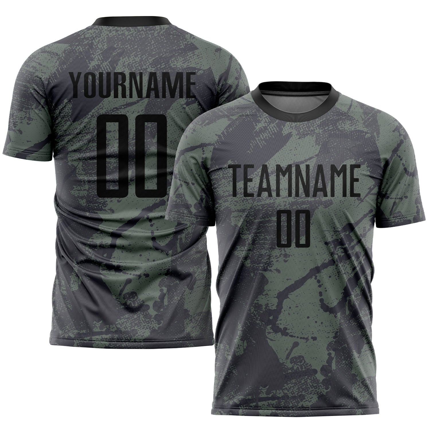 Custom Olive Black Sublimation Salute To Service Soccer Uniform Jersey - Sky-Custom