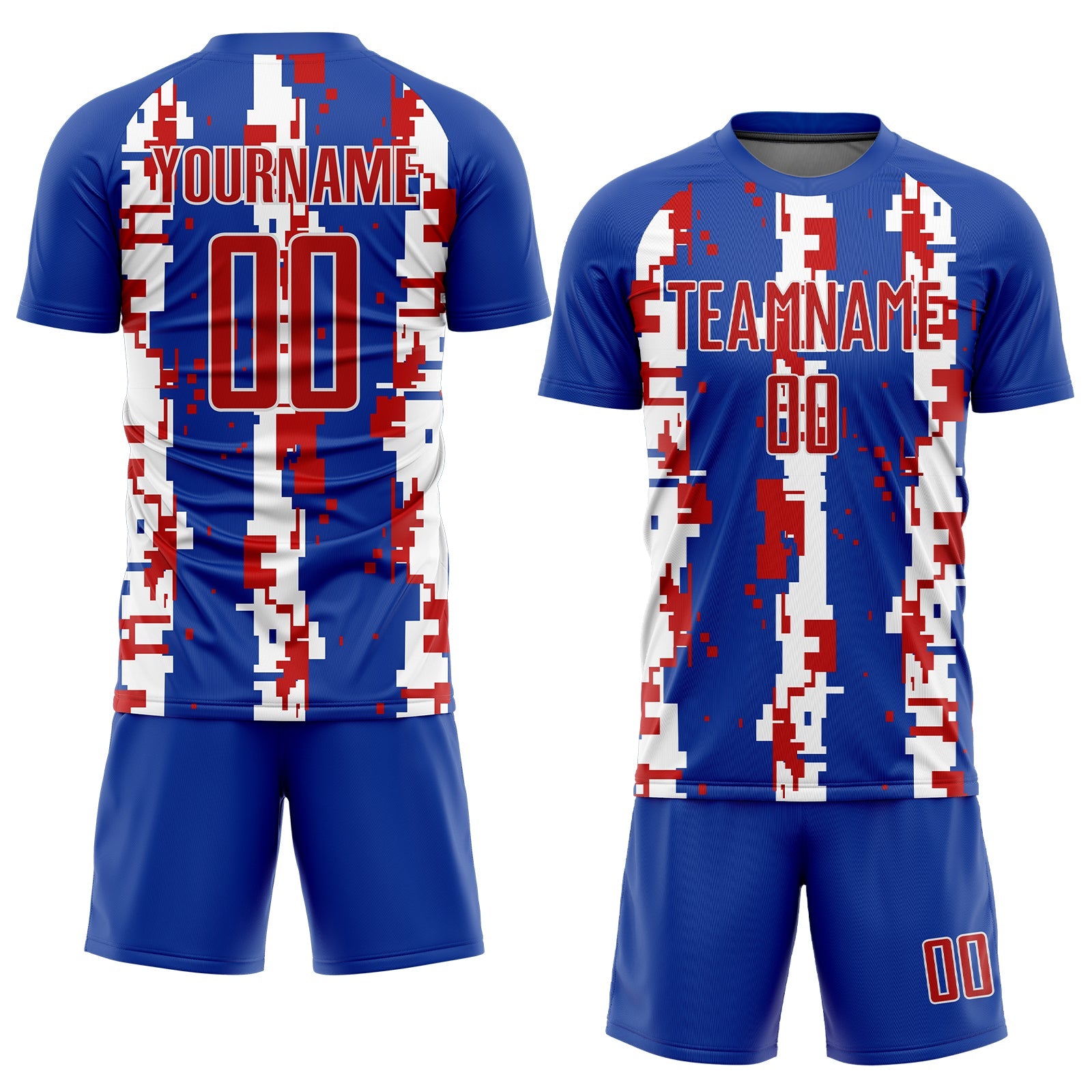 Custom Royal Red-White Sublimation Soccer Uniform Jersey - Sky-Custom