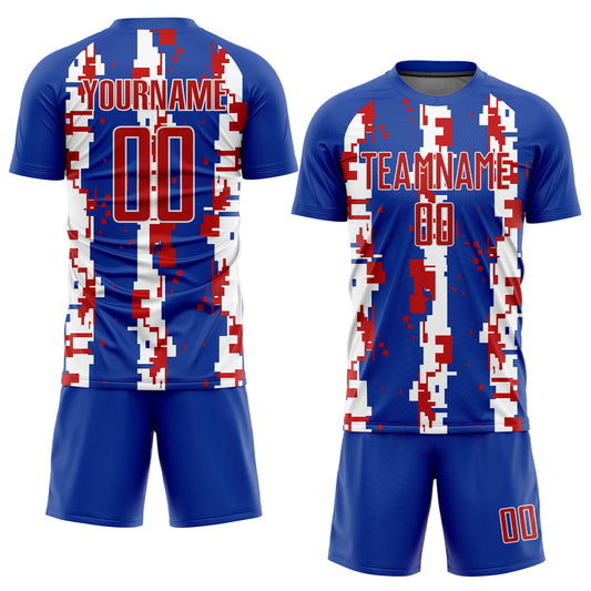 Custom Royal Red-White Sublimation Soccer Uniform Jersey - Sky-Custom