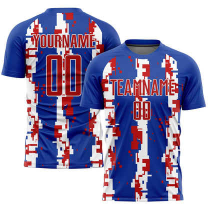 Custom Royal Red-White Sublimation Soccer Uniform Jersey - Sky-Custom