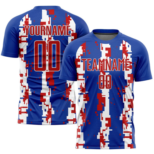 Custom Royal Red-White Sublimation Soccer Uniform Jersey - Sky-Custom